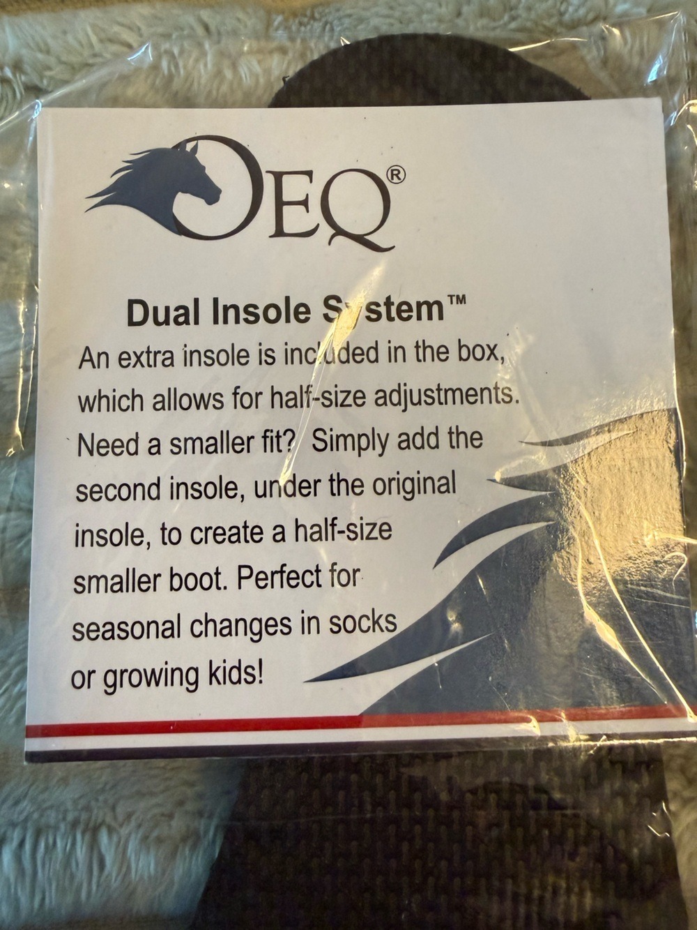 Black Removable Insole Dual Insole System - Picture 3 of 3